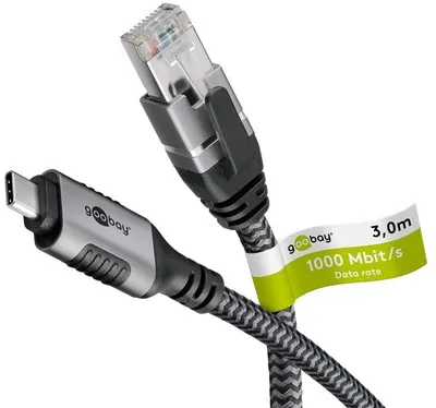 Produktbild von Goobay Ethernet-Kabel USB-C 70699