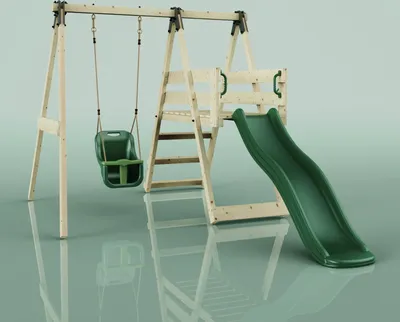 Produktbild von OutdoorToys Schaukel Hortensie aus Holz in Grün Dunkelgrün