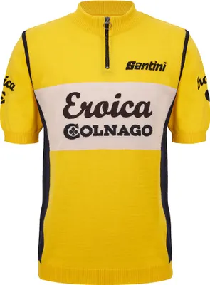 Image de Santini Eroica Colnago maillot cycliste à manches courtes jaune S Homme jaune S