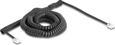 Image de Delock Câble téléphonique/câble spiralé RJ11 mâle vers RJ11 mâle 10m