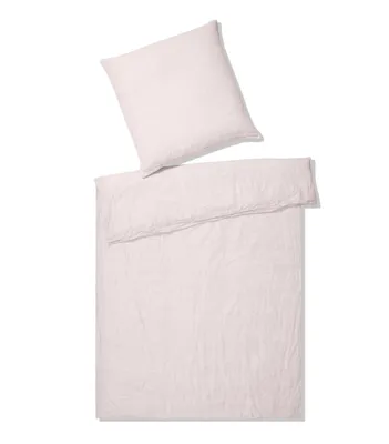 Produktbild von elegante Halbleinen-Bettwäsche-Garnitur Breeze Farbe rose Größe 240x220+2x40x80cm