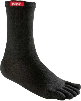 Produktbild von Injinji Sport Original Weight Crew Socken Schwarz EU 40 1/2-44 Schwarz EU 40 1/2-44