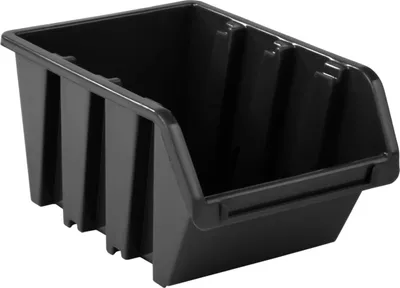 Produktbild von Sichtlagerbox Sortierbox Lagerbox Stapelbox schwarz NP4 Lagersystem