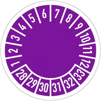 Produktbild von Dreifke® Prüfplakette Standard 2028 - 2033, Folie, Ø 30 mm, 10 Stück