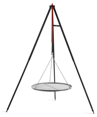 Zdjęcie produktu dla Grill kempingowy na trójnogu 160 cm COOK KING - ruszt stal nierdzewna 50 cm
