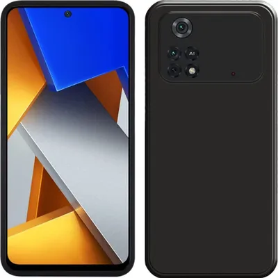 Produktbild von Xiaomi Poco M4 Pro 4G Hülle, Flüssig Silikon Weich Gummi Schutzhülle für Xiaomi Poco M4 Pro 4G Black