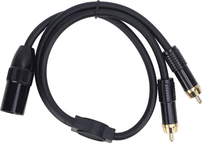 Obrázok produktu pre Rozdeľovací patch kábel XLR-Y, 1,6 stopy, PVC stereo zástrčka, 3-pinový adaptér pre mikrofónny mixážny pult