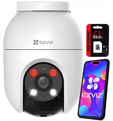 Produktbild von Ezviz C8c PTZ WLAN-Kamera 1080p mit 64GB microSD