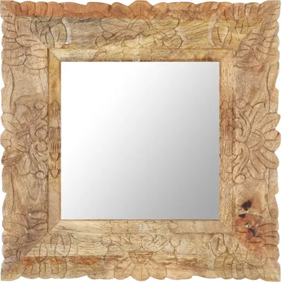 Obrázok produktu pre Zrkadlo 50x50 cm masívne mangovníkové drevo