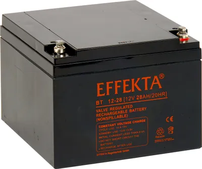Produktbild von Effekta BT 12-28 Blei-Vlies Akku AGM VRLA 12V 28Ah