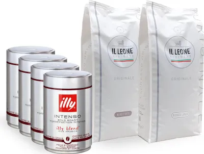 Produktbild von Italienisches Espresso Probierpaket 3kg – Kaffeebohnen Vorteilspack, 3 Sorten: Forte, Classico und Intenso, ideal für Siebträger und Vollautomaten