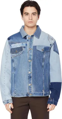 Image de Veste en jean Desigual pour homme, modèle "Denim Patch", taille S