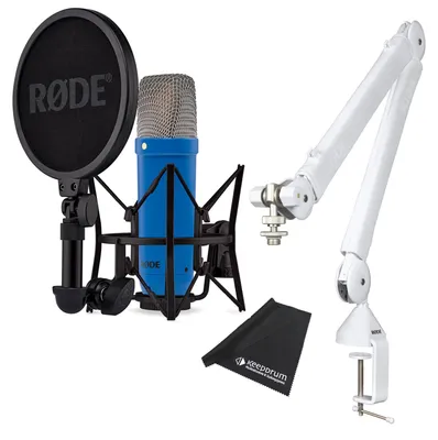 Produktbild von Rode NT1 Signature Cobalt Blau Mikrofon mit PSA-1+ Gelenkarm WH
