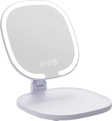 Produktbild von LED-Schminkspiegel, klappbarer Spiegel mit Fülllicht, beleuchteter Desktop-Schminkspiegel für Mädchen im Studentenwohnheim