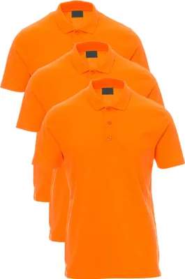 Produktbild von Mivaro Herren 3er Pack Poloshirts Orange - aus 100% Baumwolle - kurzarm Polo mit Kragen & 3-Knopf-Leiste, Regular Fit, Piqué Stoff, Atmungsaktiv, große Größen XS bis 5XL