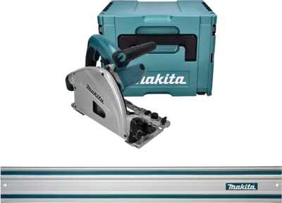 Immagine prodotto di Makita SP 6000 J sega a tuffo 1300 watt 165 x 20 mm + guida 1500 mm + Makpac