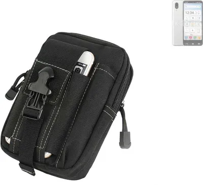 Produktbild von K-S-Trade Gürtel Tasche kompatibel mit Sharp Basio Active Gürteltasche Holster Schutz Hülle Handy Hülle Smartphone outdoor Handy-Hülle schwarz