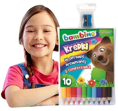Produktbild von Bambino Buntstifte 10 Farben mit Spitzer