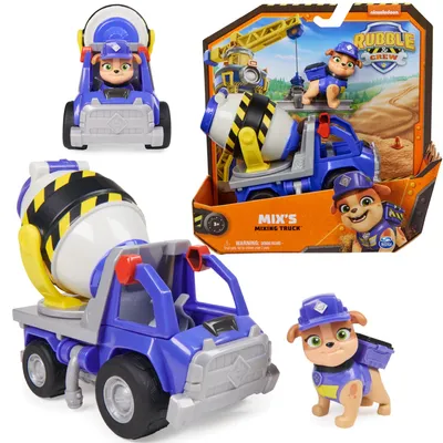 Produktbild von Paw Patrol Gemischter Betonmischer Fahrzeug Rubble und seine Crew + Figur