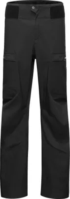 Schwarze Hardshellhose mit geradem Schnitt und verstellbarem Bund mit Klettverschlüssen