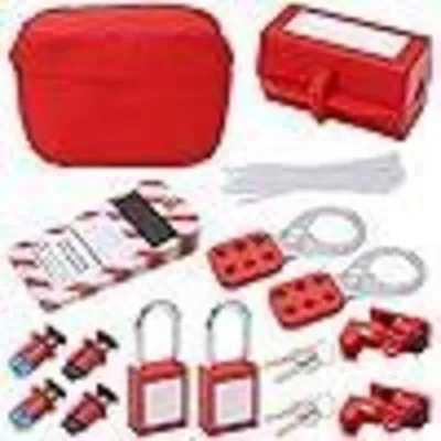 Image de Kit de verrouillage et d'étiquetage de sécurité pour disjoncteur, étiquettes de sécurité (LOTO), ensemble de cadenas, cadenas de 6 mm, plastique ABS