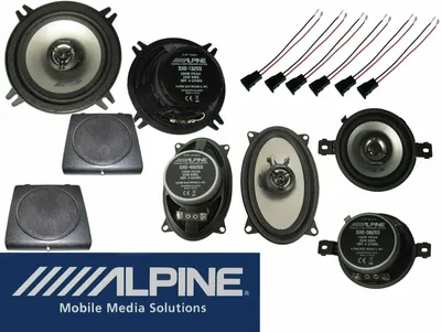 Produktbild von Alpine Lautsprecher Set vorne + hinten passend für VW Golf 2 II 1983-1992 Komplett 500 Watt