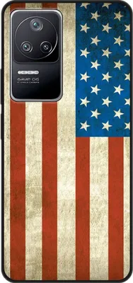 Produktbild von König Design Hülle kompatibel mit Xiaomi Poco F4 Kunststoff Soft Handyhülle - Handy Case USA Flagge