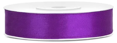 Image de Ruban cadeau satin lilas 25m 12mm de large