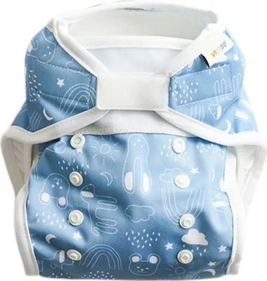 Produktbild von All-In-Two Windelüberhose+Einlagen - Blue Teddy