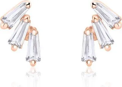 Produktbild von Ohrstecker von Unique aus rosévergoldetem 925er Silber Zirkonia