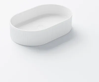 Produktbild von Steinberg Serie 740 Aufsatzwaschtisch, oval, ohne Überlauf, 550x350x120mm, SOLIDSurface, 7407010W