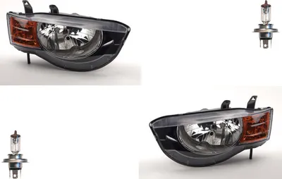 Zdjęcie produktu dla Reflektory pasujące do Mitsubishi Colt Z3 (2008–2012) z zestawem H4 (lewy i prawy) 8301B651 8301B179 8301B652 8301B180 Johns