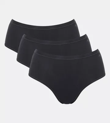 Produktbild von Sloggi Women GO Daily Baumwolle Midi (3-pack), dames slip, zwart