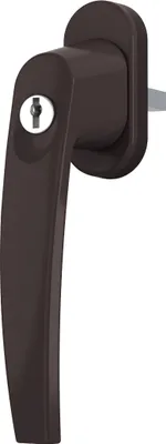 Produktbild von Fenstergriff Rasterolive abschliessbar Kinderschutz Fensterklinke Braun RAL8019