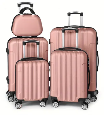 Immagine prodotto di Set da valigia - Valigie da viaggio - Set di bagagli - Valigie trolley - Valigie rigide - Set da 5 pezzi - Scocca rigida in ABS - da 12 pollici a 28 pollici