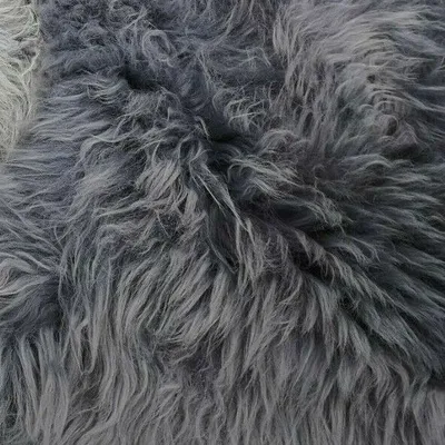 Produktbild von TOP ÖKO LAMMFELL SCHAFFELL Felle HELLGRAU BLAUGRAU DUNKEL GRAU TÖNE NEU L - XXL 100-110 cm x 50-60 cm DUNKELGRAU