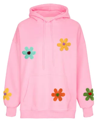 Immagine prodotto di Felpa con cappuccio da donna, marca Aleida, colore rosa, taglia S