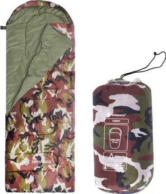 Produktbild von Schlafsack 73 x 210 cm inkl. Packbeutel Mumie Outdoor Schlafsack für Wandern Picknick Camping Festival Bettdecke mit Kapuze