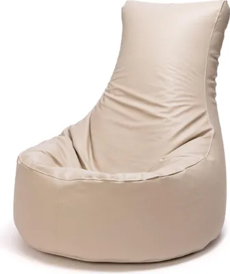 Produktbild von Ecopuf - Sitzsack Bean Bag aus Kunstleder 85 x 70 x 35 cm SEAT Cappuccino E17