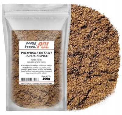 Zdjęcie produktu dla PRZYPRAWA DO KAWY PUMPKIN SPICE 100g Aromatyczna mieszanka jakość Kol-Pol
