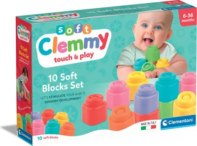 Obrázok produktu pre Clementoni Clemmy Confezione 10 Mattoncini, Stavebnica, 0,5 rok / roky, 10 kusov, 487 g