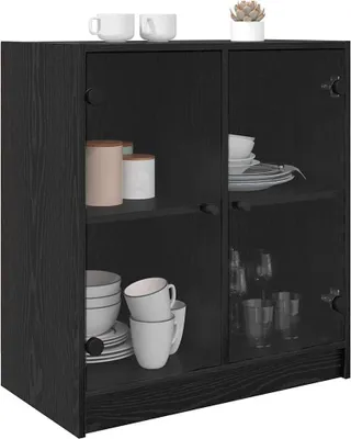 Zdjęcie produktu dla vidaXL Szafka boczna o wyglądzie czarnego dębu 68 x 37 x 75,5 cm