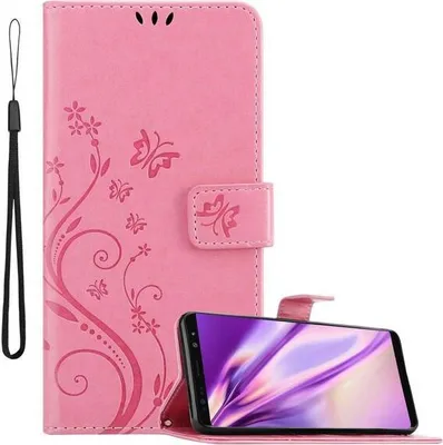 Image de Cadorabo Housse pour Samsung Galaxy NOTE 8 Housse de protection rose Housse pour portable Etui Case Fleurs Flower