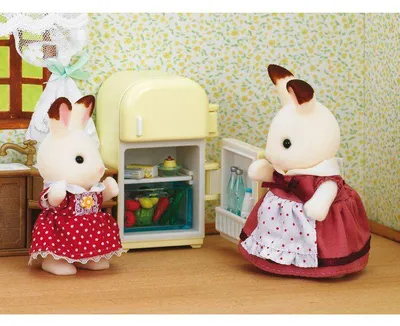 Immagine prodotto di Sylvanian Families Coniglietto di cioccolato Mamma & Set frigorifero, con accessori, 5014, Dai 3 anni in su