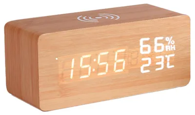 Produktbild von Kabelloser elektronischer Wecker aus Holz