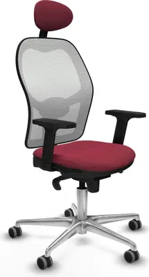 Immagine prodotto di Sedia da ufficio con poggiatesta Jorquera Piqueras y Crespo 2D086G1 Rosso granato