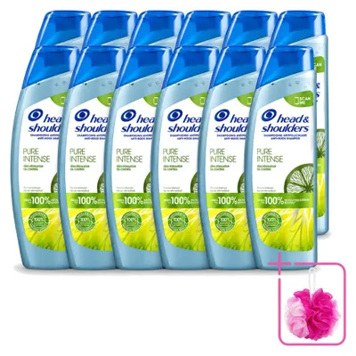 Produktbild von 12 x Head & Shoulders Anti-Schuppen-Shampoo Pure Intense Oil Control 250 ml - Sparpackung - 12 Stücke