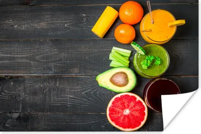 Produktbild von MuchoWow® Poster Obst - Smoothie - Industriell - Sommer 180x120 cm - Fotoplakat
