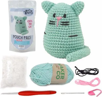 Productafbeelding van Amigurumi Knuffel Haakpakket - Maak Je Eigen Katten Vriendje