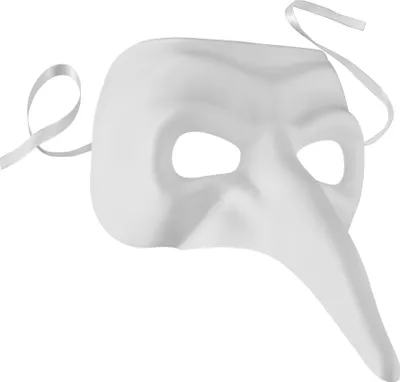 Produktbild von Venezianische Maske mit langer Nase - weiß